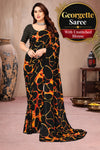 Tie and Dye Poly Georgette Leheriya Saree